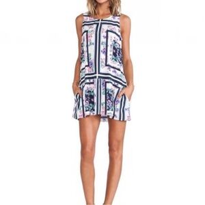 Lovers + Friends I Heart Babydoll Dress in Floral Scarf Print